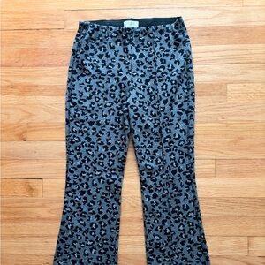 Maeve Black and Gray Cropped Pants